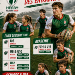 voici les horaires d'entrainement pour cette saison 2026-2027
